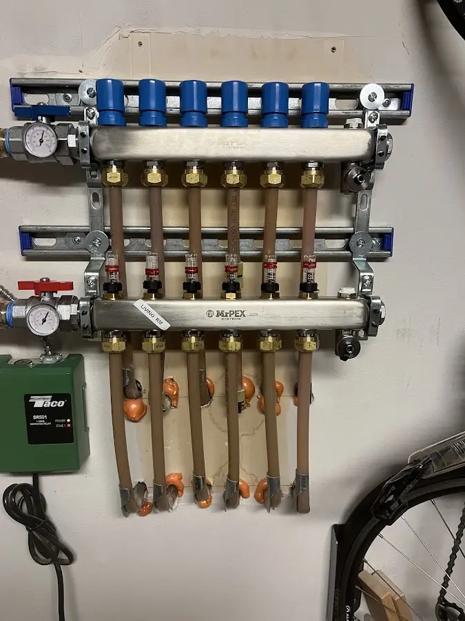 Plumber performing Gas Leak Detection at a residential property in Warren